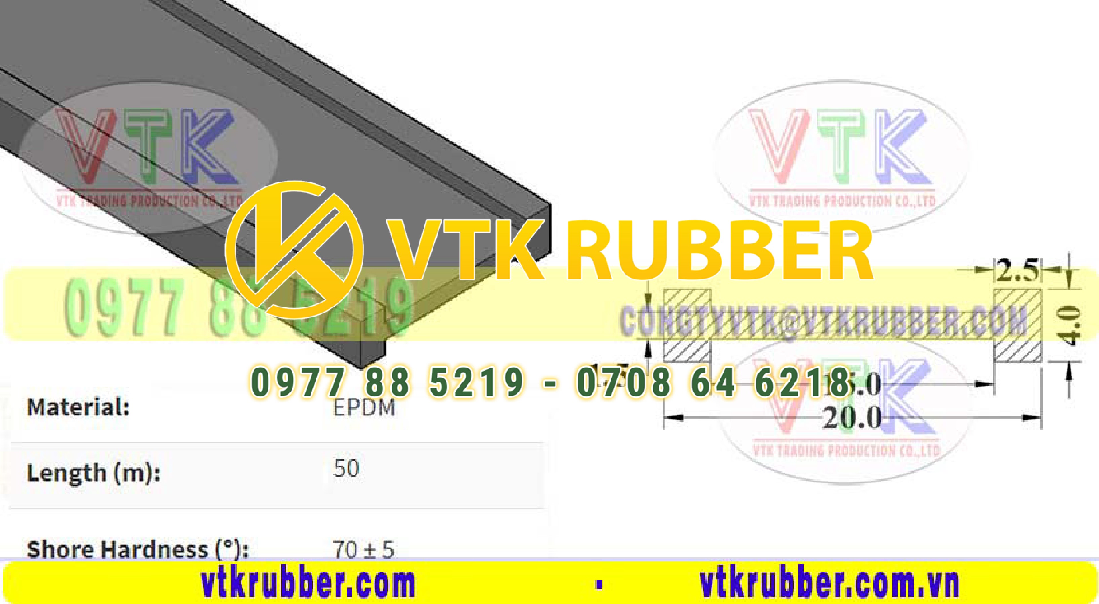 Đệm cao su chữ I chống va đập ở Vĩnh Long