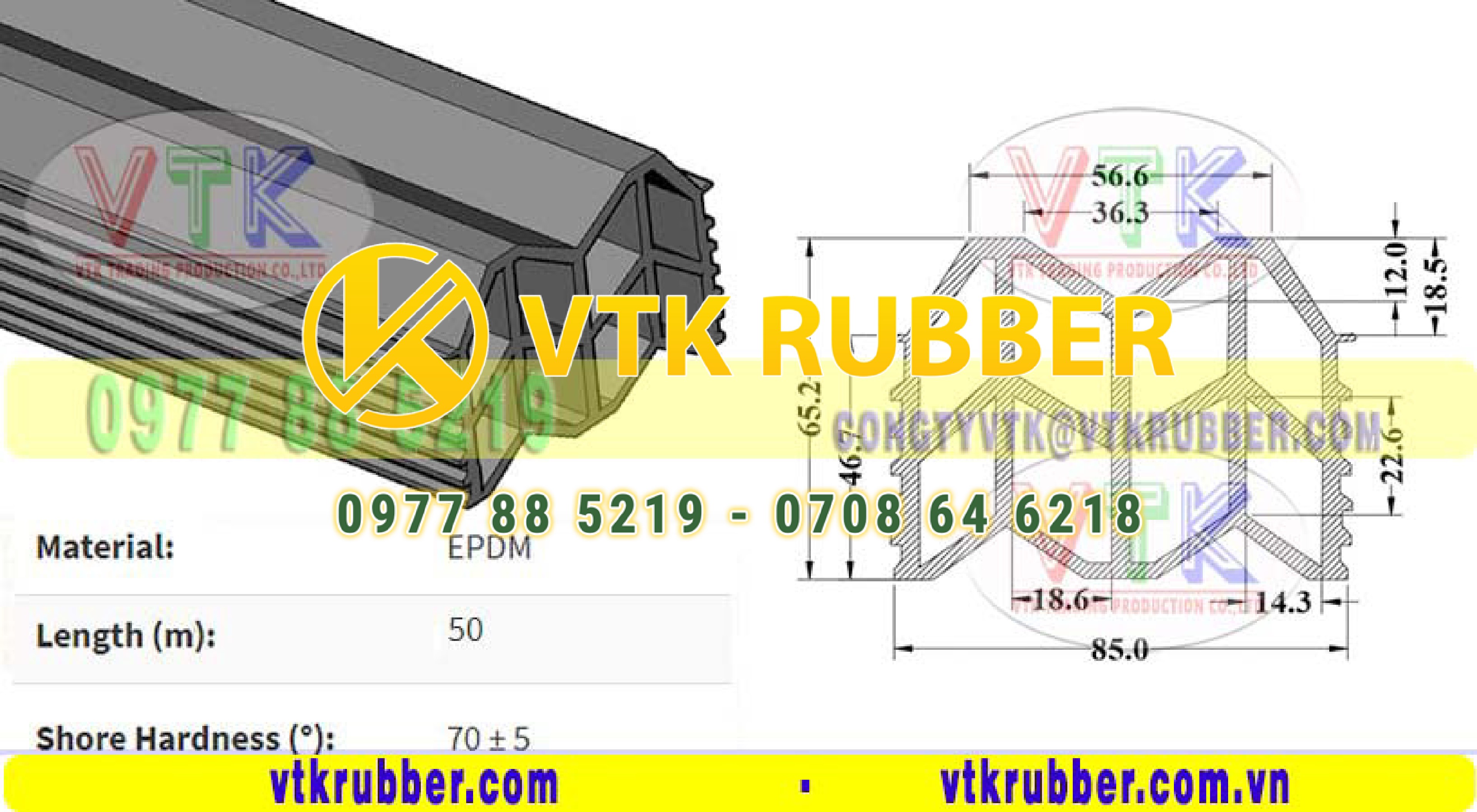 Gioăng cao su chữ Z rỗng ở Trà Vinh