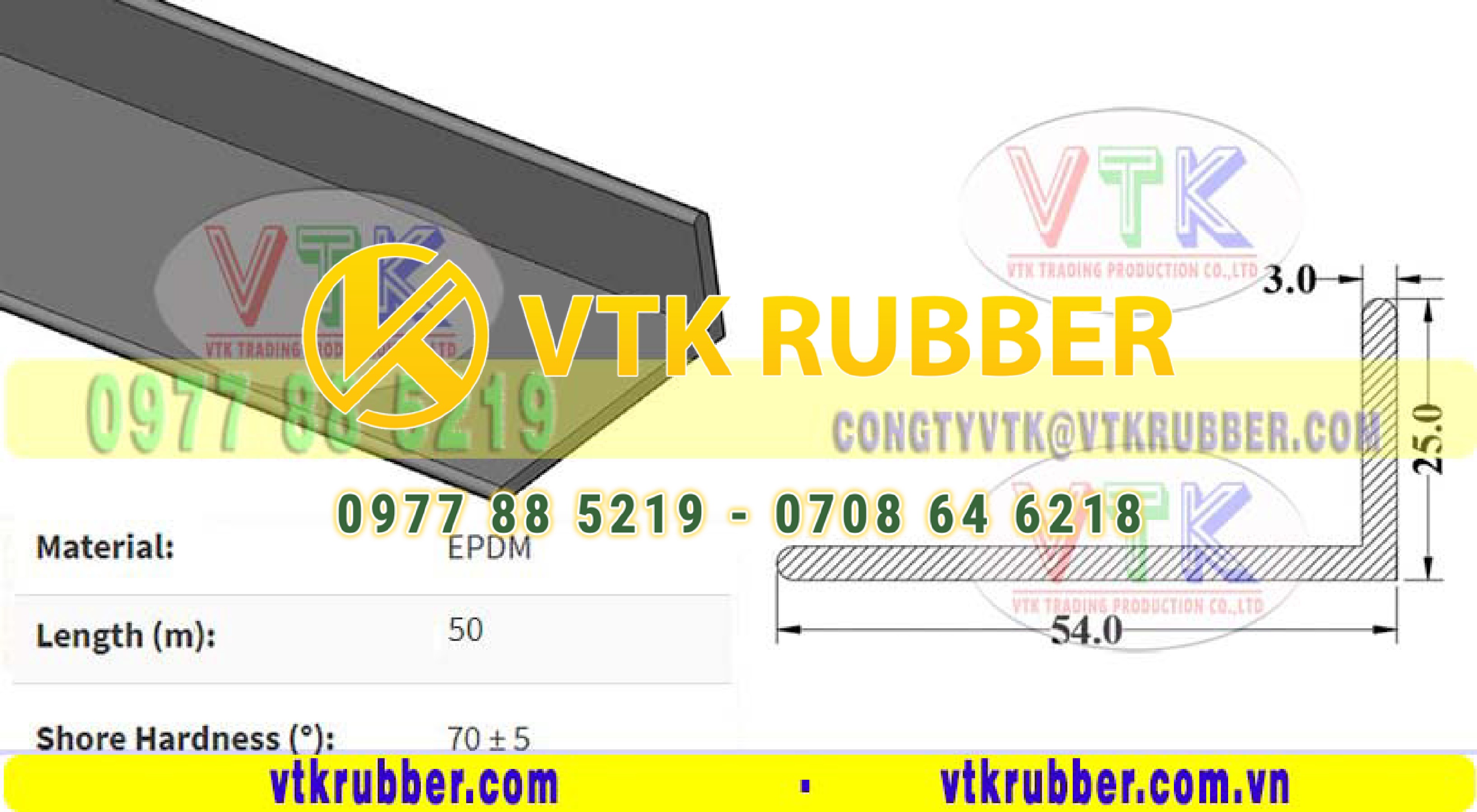 Gioăng cao su chữ L chịu nhiệt, chịu lực ở TP. Cần Thơ