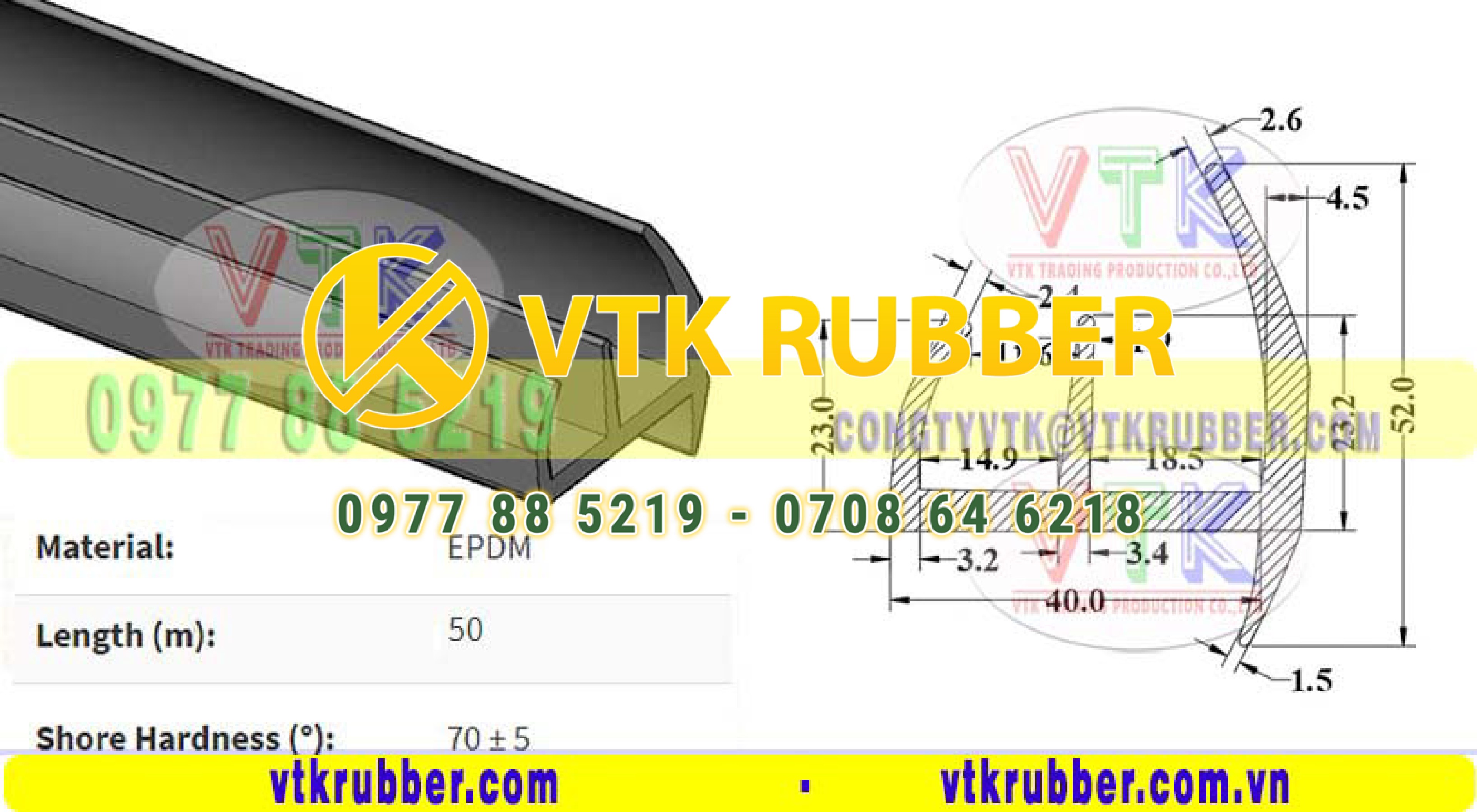 Gioăng cao su cửa thùng xe tải, xe đông lạnh ở Cà Mau