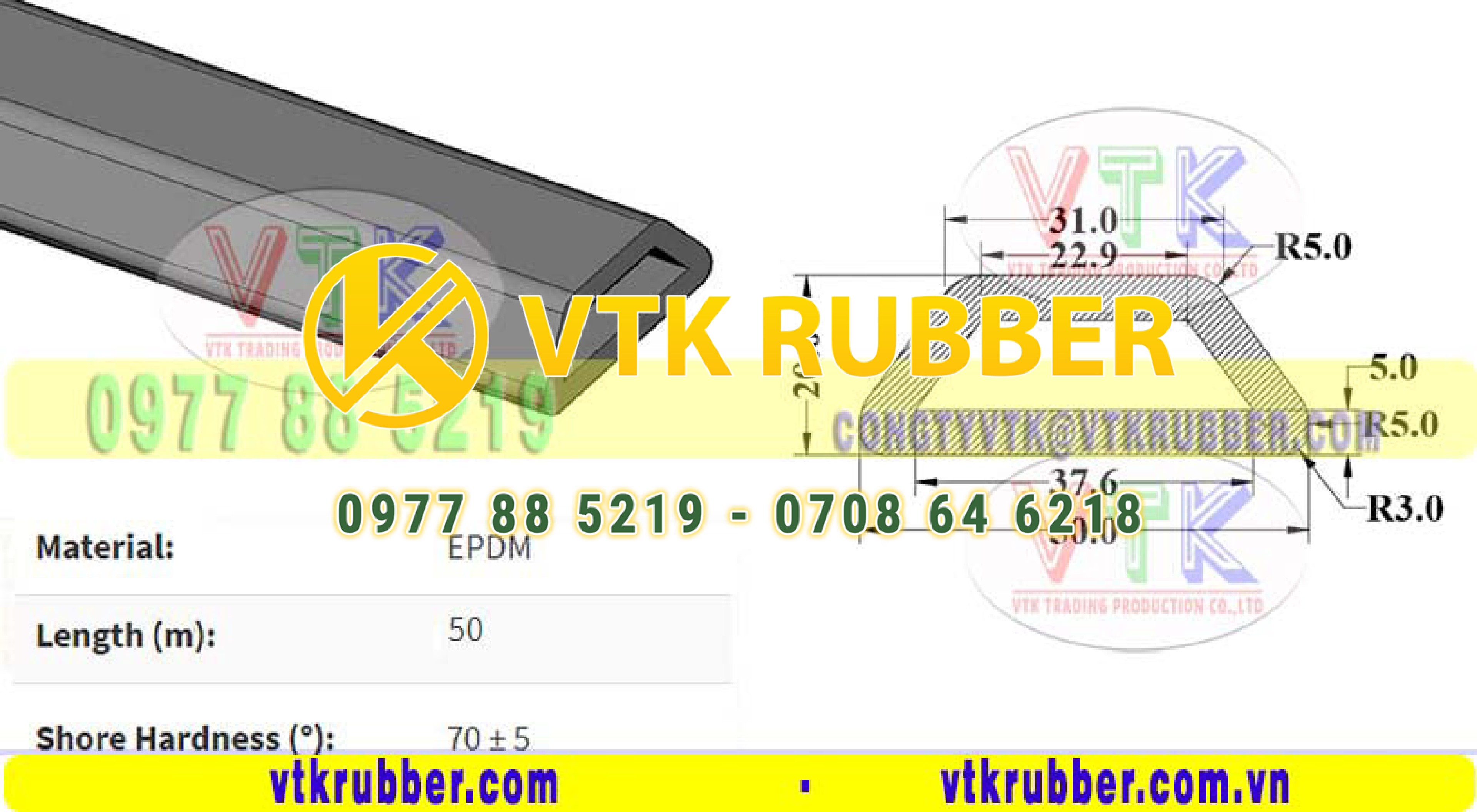 Gioăng silicon cao su chịu nhiệt chữ nhật ở Cà Mau