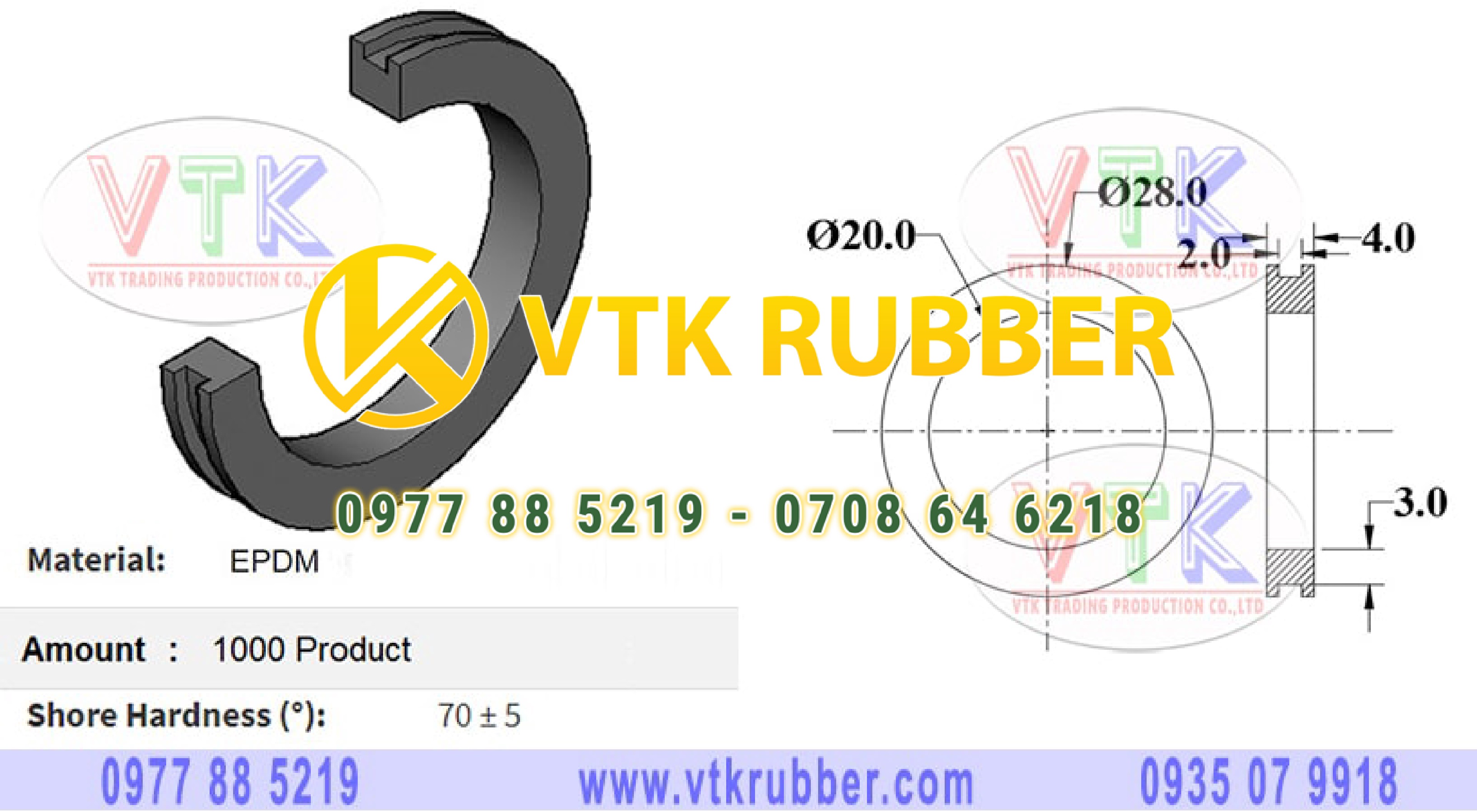 Công ty bán vòng đệm cao su nbr chịu dầu Bình Phước