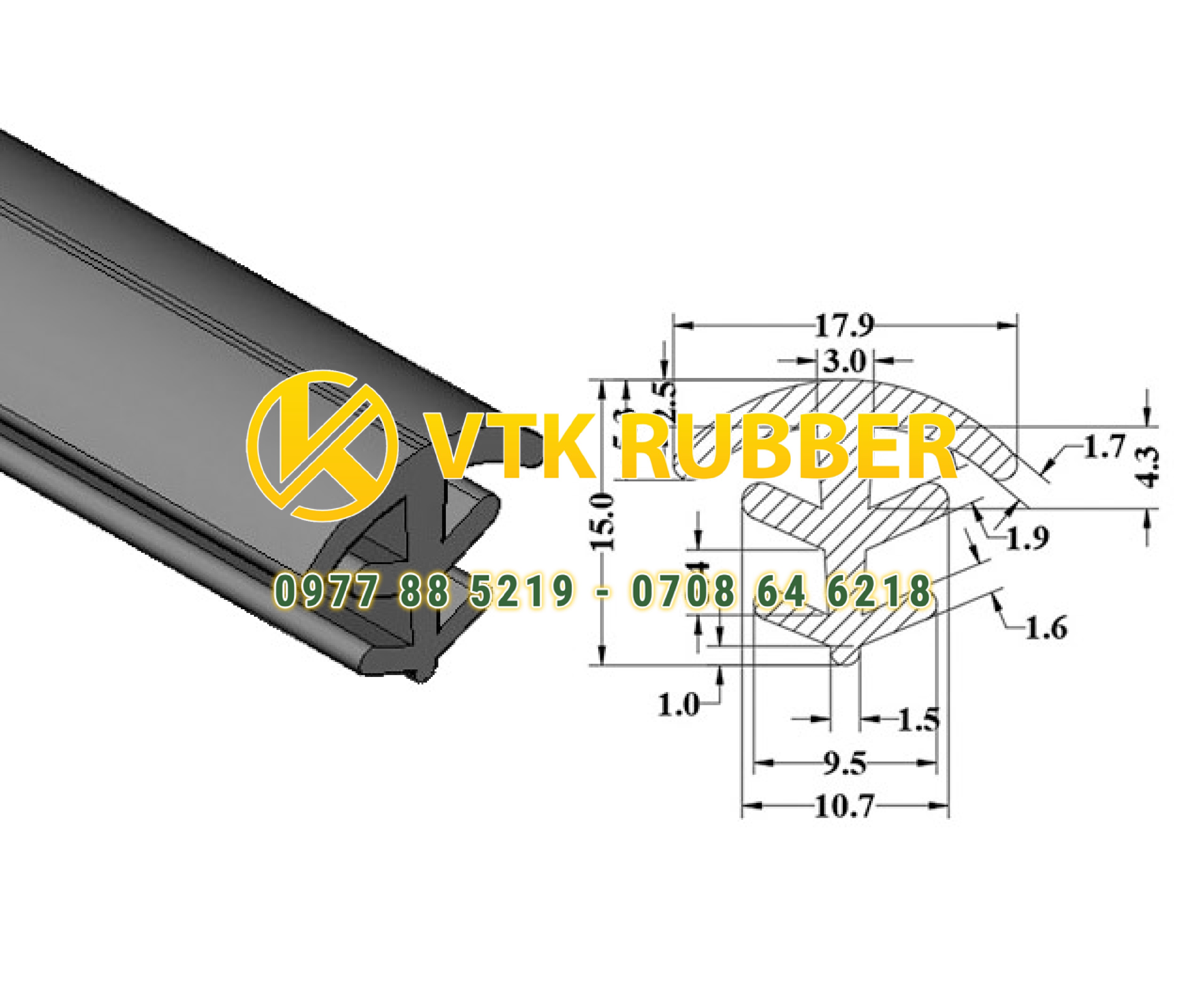Gia công gioăng siicon chịu nhiệt độ cao chữ T ở Bình Thuận