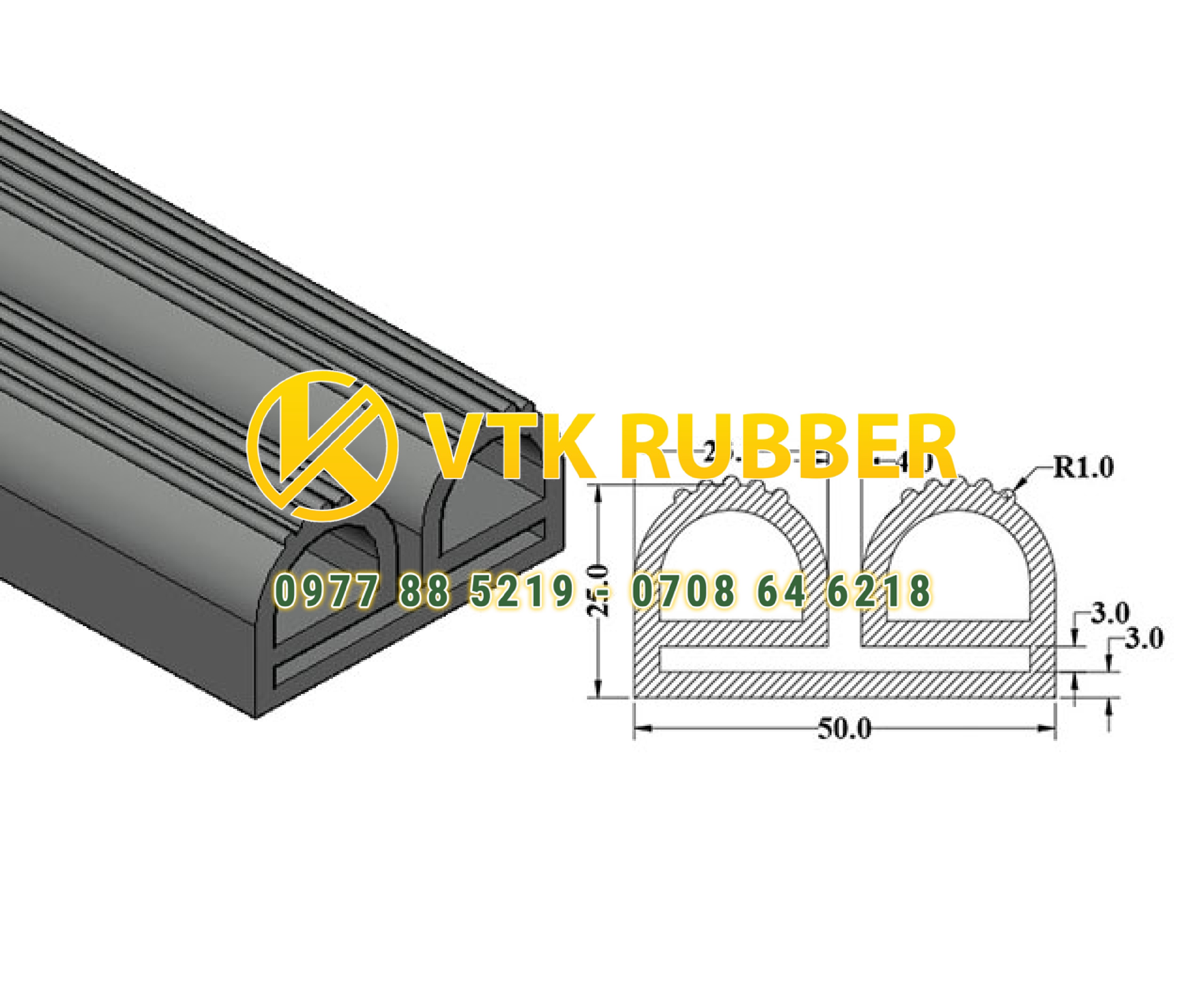 Xưởng cung cấp gioăng silicon chịu nhiệt chữ E Quảng Trị