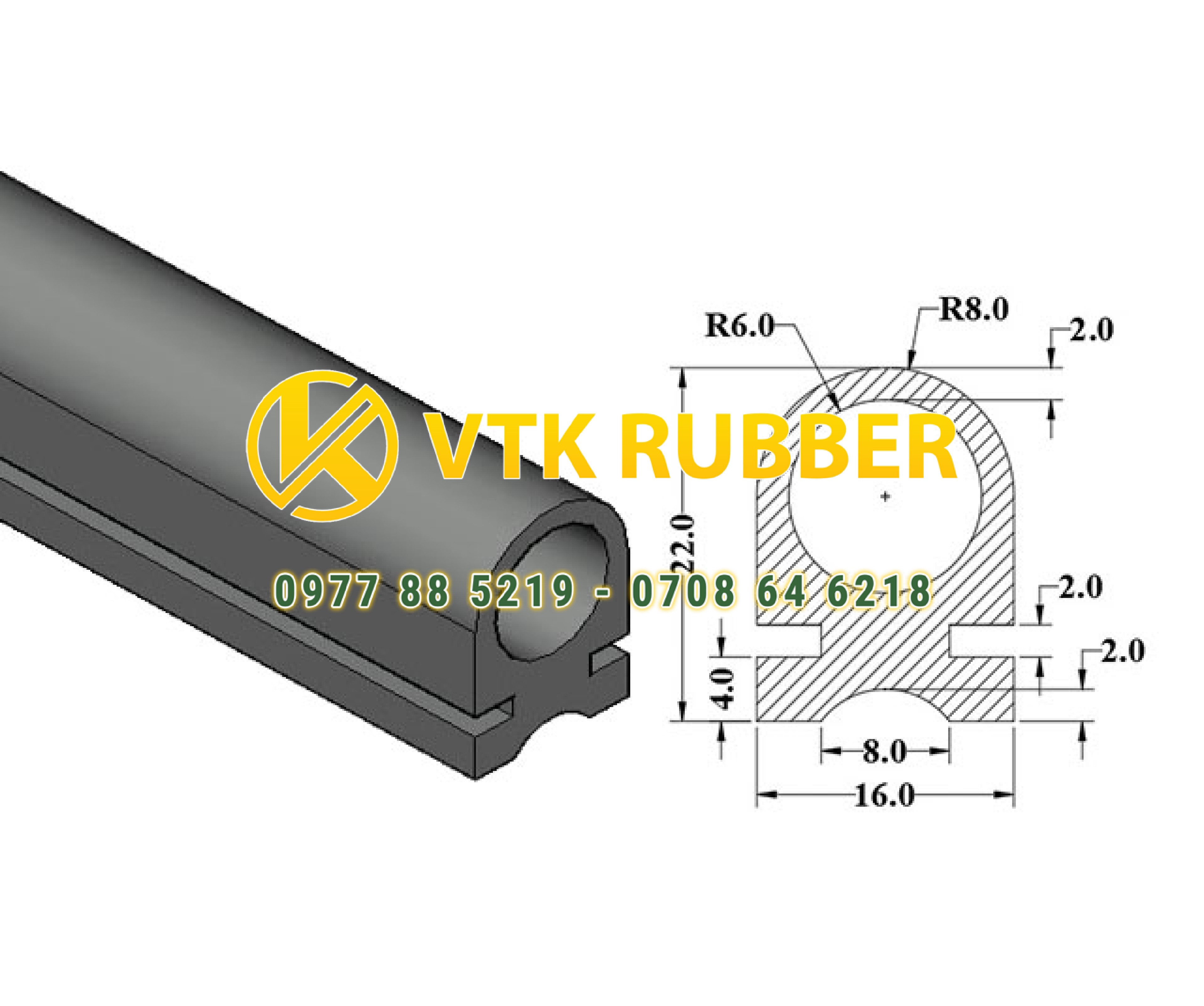 Nơi sản xuất gioăng silicon chữ D ở Hưng Yên
