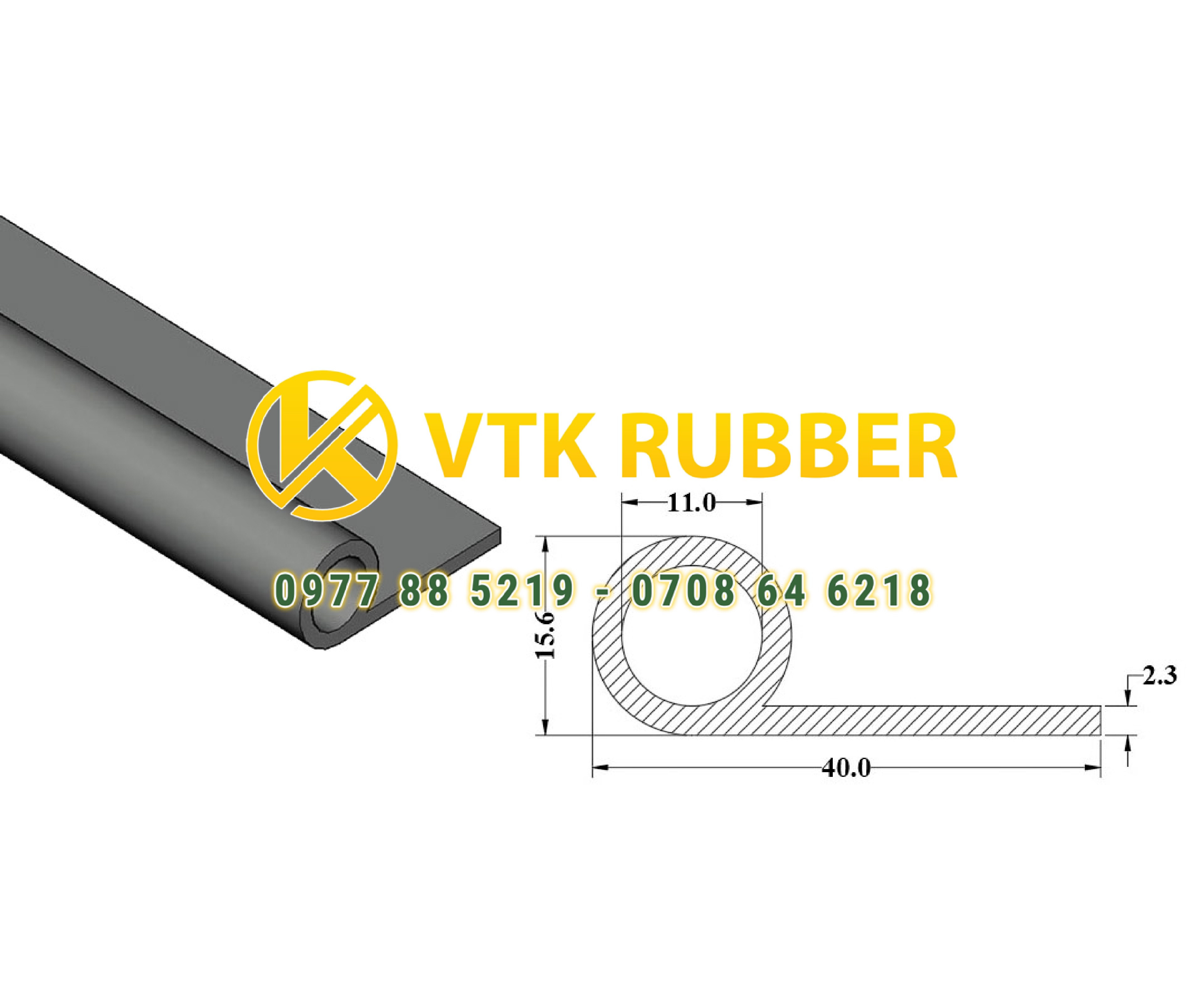 Nhà máy gioăng cao su đỏ chữ P cản nước ở Hải Phòng