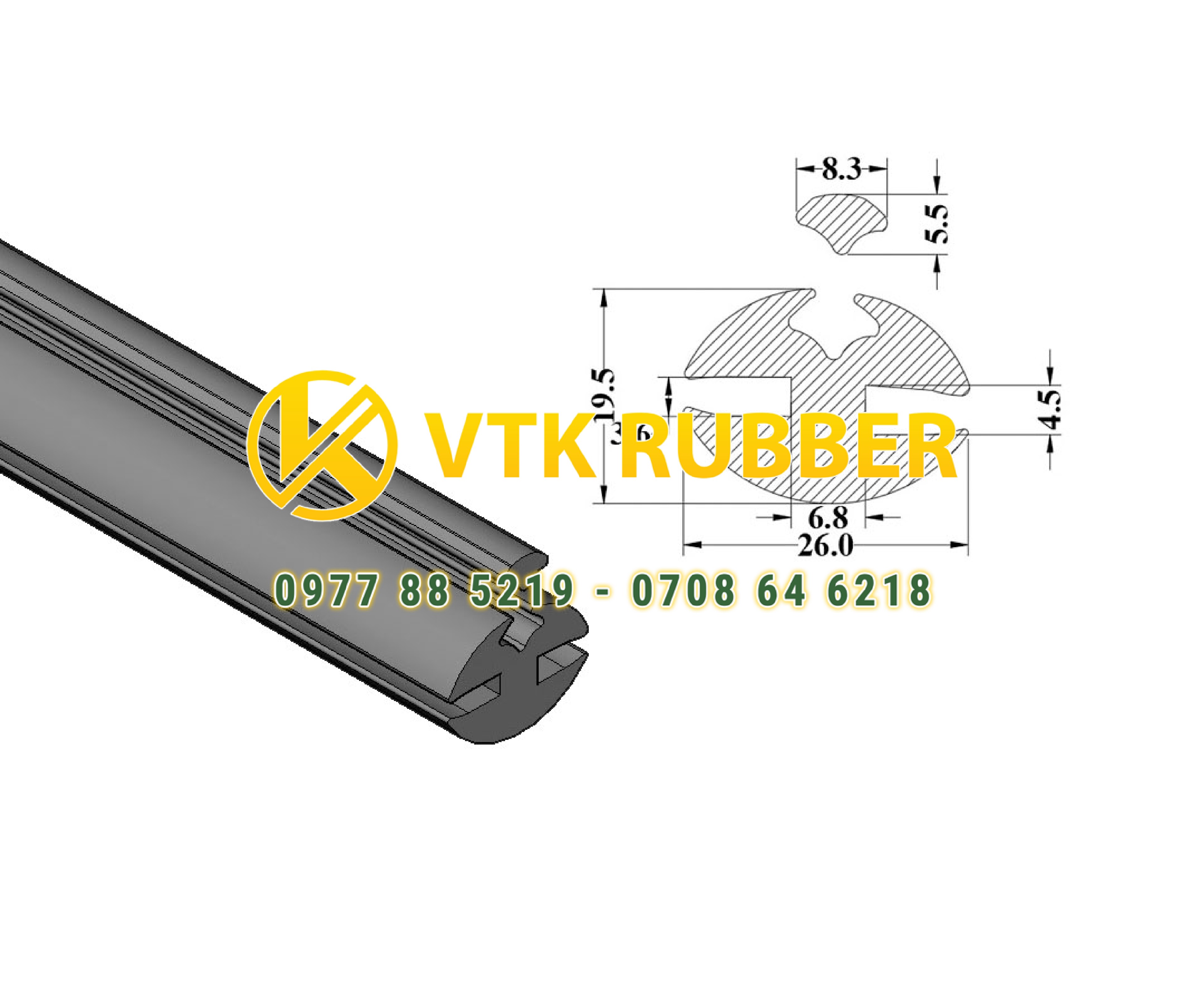 Gioăng cao su cửa kính chữ H ở Gia Lai