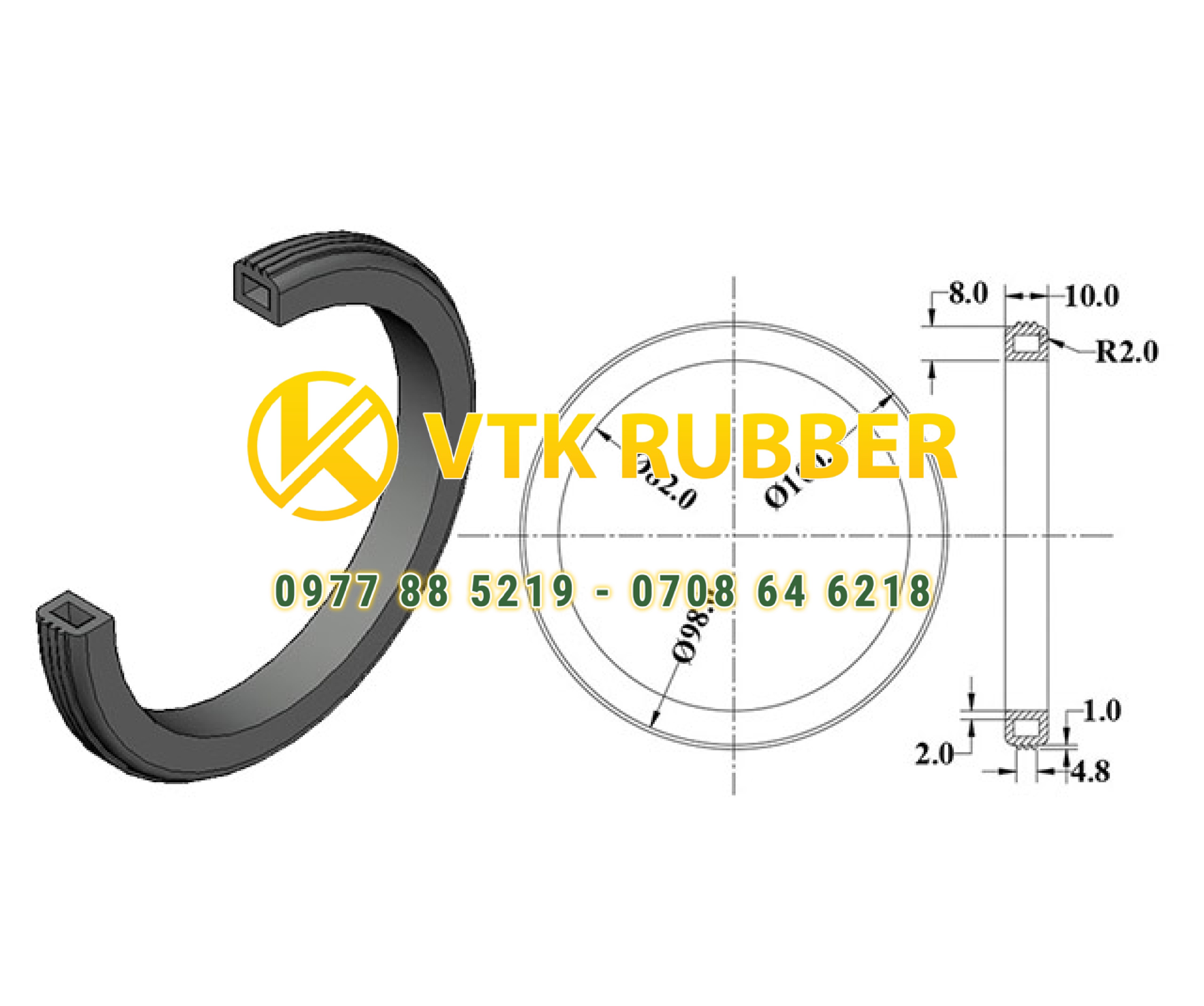 Nơi sản xuất ron silicon màu trắng chữ D ở Bắc Giang