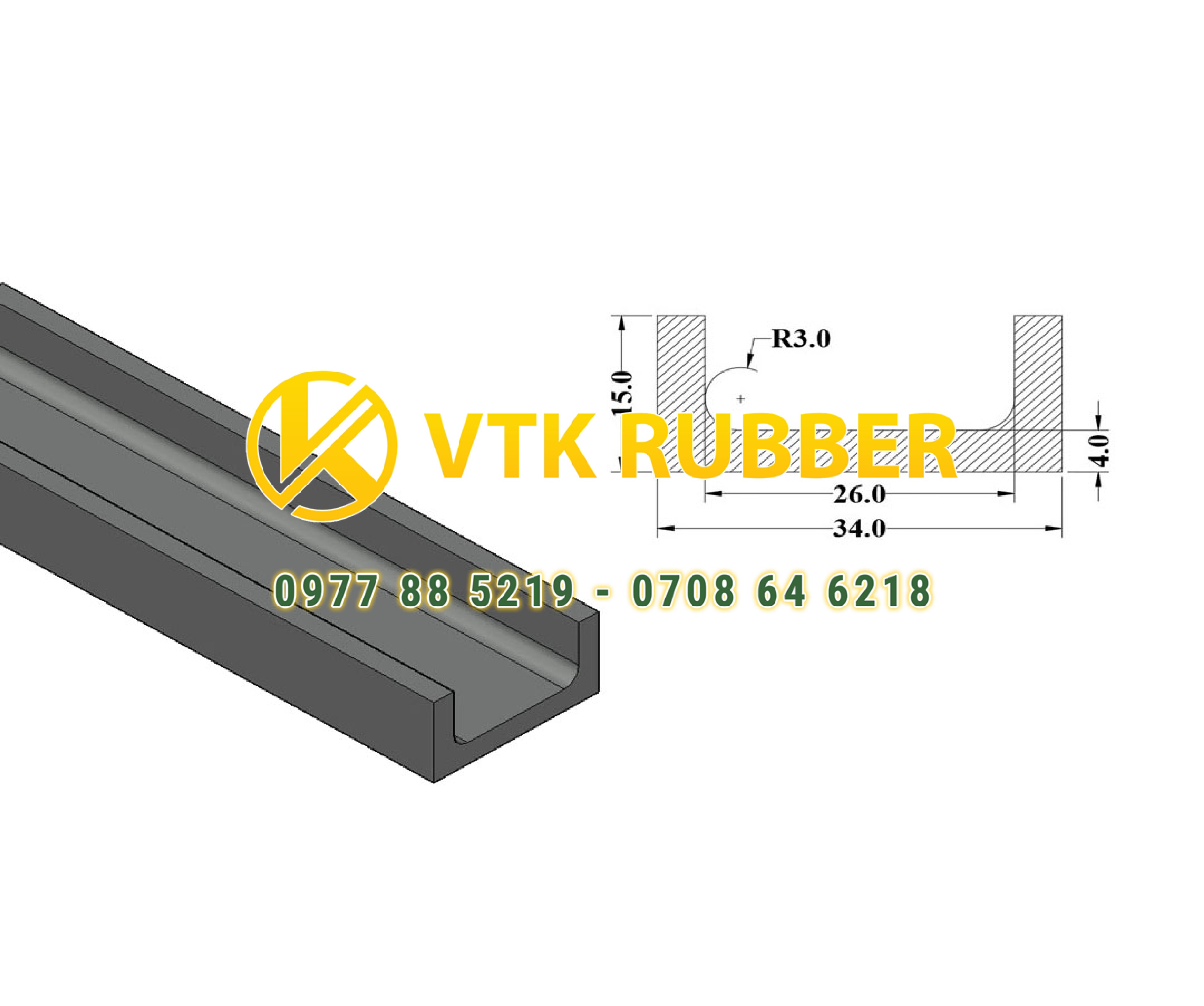 Địa chỉ cung cấp ron cao su chữ U ở Lai Châu