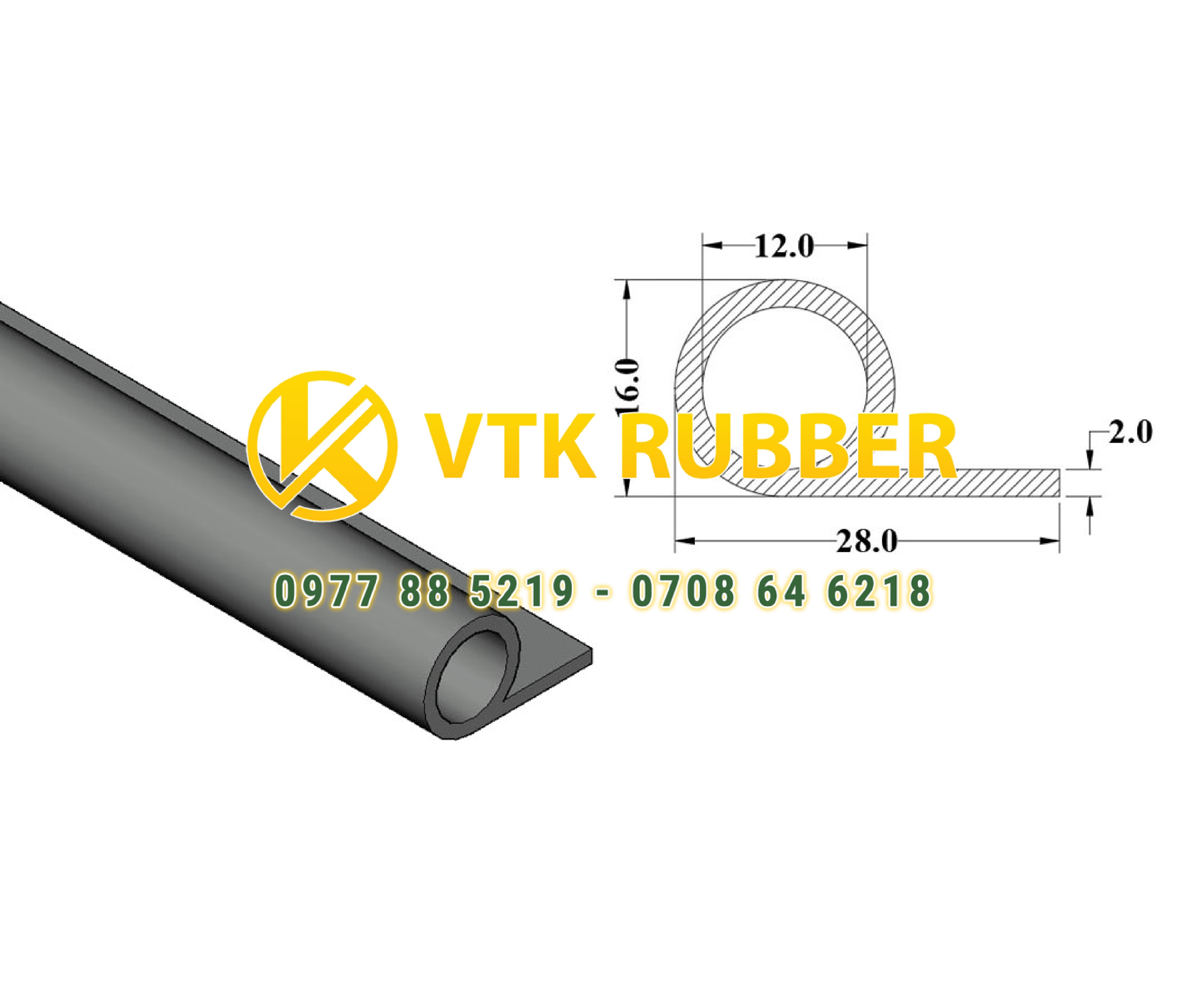 Ron ống cao su silicon đỏ chữ P rỗng ở tỉnh Lai Châu