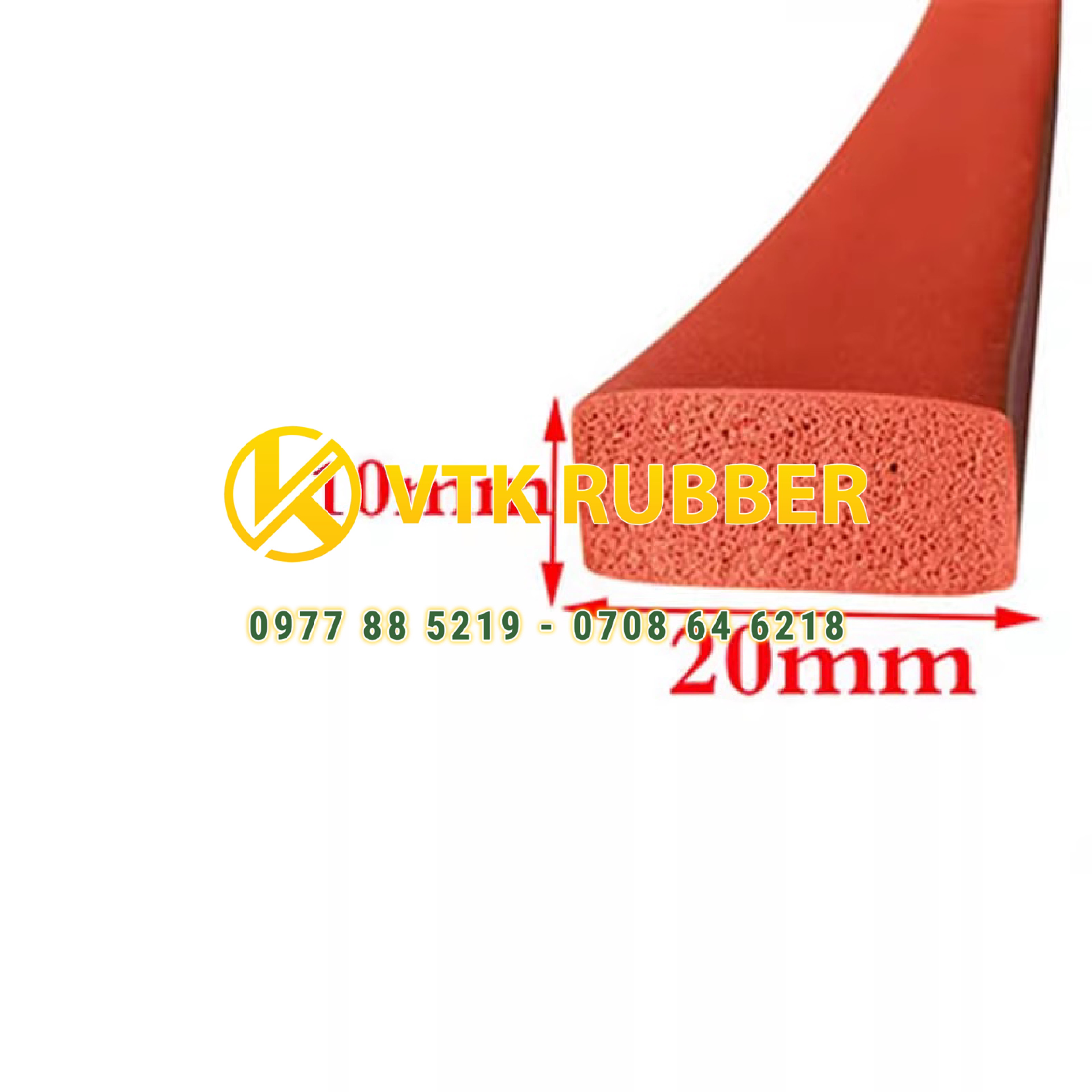 Ron xốp silicon hình chữ nhật – Cách nhiệt, chống ồn, đàn hồi tốt