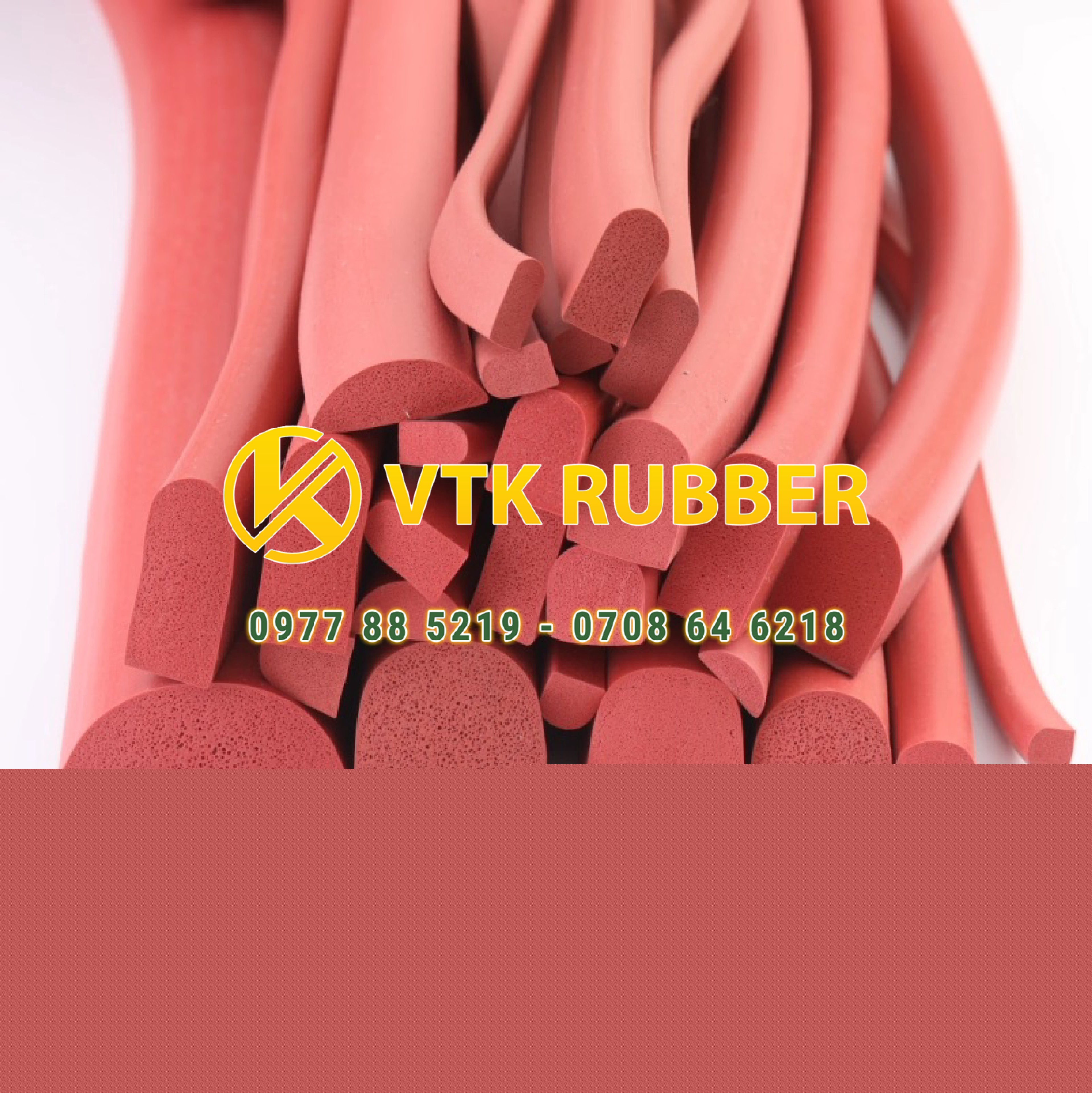 Ron chữ D silicon xốp đỏ – Gioăng làm kín cửa lò, tủ sấy