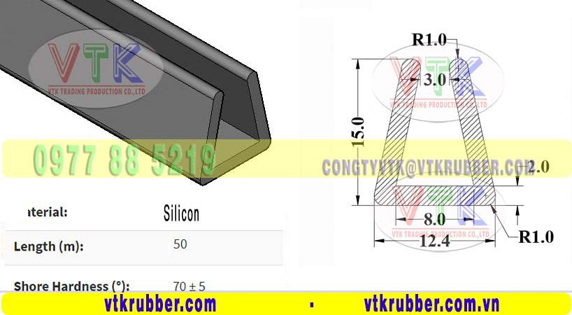 Gia công gioăng silicon trắng chữ V ở Lào Cai