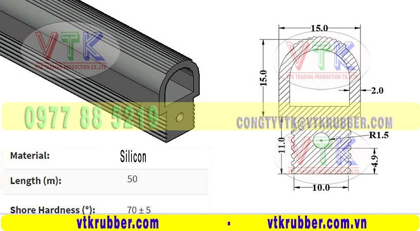Gioăng silicon đàn hồi cao ở Hoà Bình