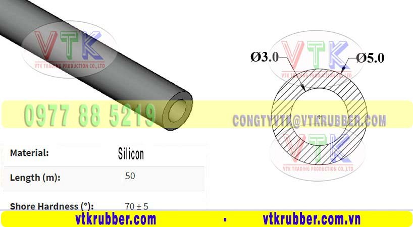 Nơi sản xuất ống silicon phi 3x5 ở Hà NamNơi sản xuất ống silicon trắng phi 3x5 ở Hà Nam
