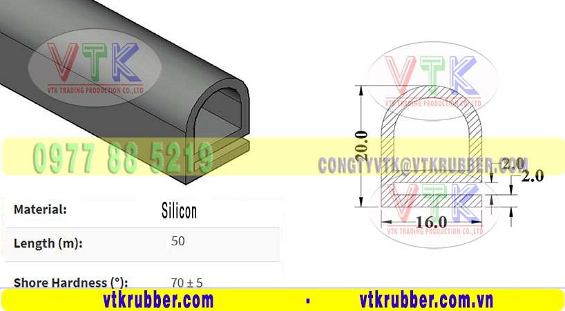 Báo giá gioăng silicone chữ E ở Ninh Bình