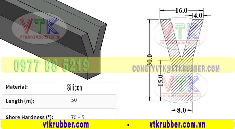 Cơ sở cung cấp gioăng silicon trắng chịu nhiệt chữ Y Hà Tĩnh