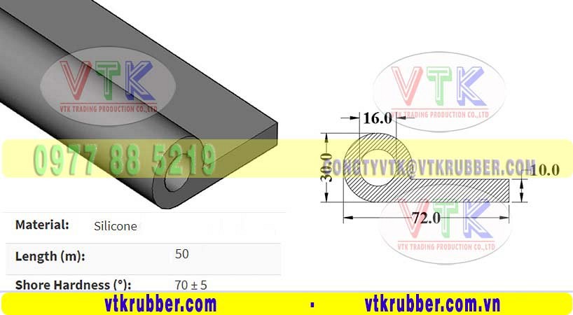 Cơ sở cung cấp gioăng silicon chữ P ở Ninh Thuận