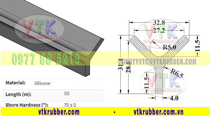Nơi bán gioăng silicon chịu nhiệt chữ Y Đồng Nai