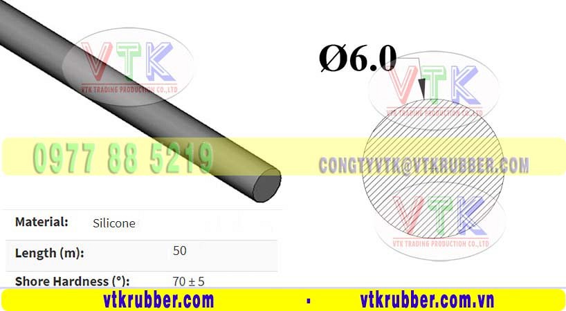Sản xuất dây silicon chịu nhiệt tiết diện tròn ở An Giang