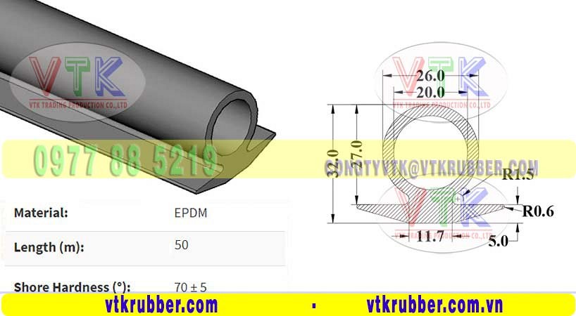 Gioăng cao su NBR chịu dầu chống va đập ở Bến Tre