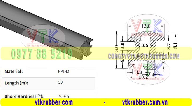 Gioăng cao su EPDM kính xây dựng ở Cần Thơ